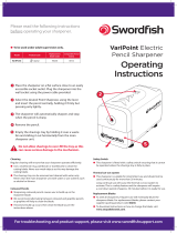 Swordfish Varipoint Pencil Sharpener Operating instructions