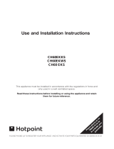 Hotpoint CH60EKWS 60cm Double Oven Electric Cooker User manual