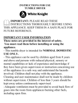 White Knight C38AW User manual