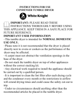 White Knight C77AW User manual