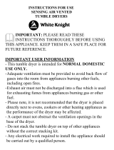 White Knight C86AW Owner's manual