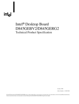 Intel D845GERG2 - OCTOBRE 2002 User manual