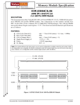 Kingston Technology KVR133X64C3L/64 Datasheet