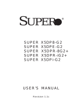 Supermicro X5DP8-G2 User manual