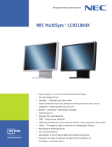 NEC MultiSync® LCD2180UX Datasheet