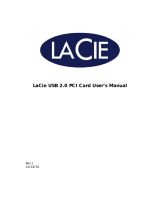 LaCie USB 2.0 PCI Card Owner's manual