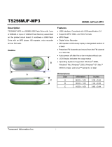 Transcend TS256MJF-MP3 Datasheet