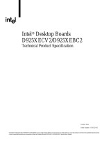 Intel D925XEBC2 User manual