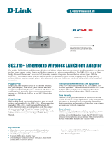 D-Link AirPlus DWL-810+ Datasheet