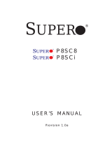 Supermicro P8SC8 User manual