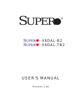 Supermicro Supero X6DAL-TB2 User manual