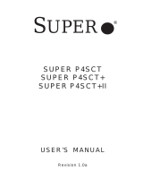 Supermicro SUPER P4SCT User manual