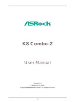 ASROCK K8 COMBO Z User manual