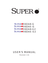Supermicro X6DAE-G2 User manual