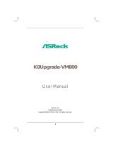 ASROCK K8UPGRADE-VM800 Owner's manual