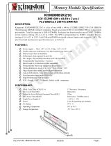 Kingston Technology KHX6000D2K2/1G Datasheet