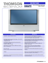 Thomson 61" Thin-DLP Projective TV Datasheet