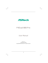 ASROCK P4DUAL-880PRO Datasheet