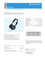 Sennheiser HD 25SP User manual