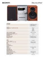 Sony CMT-NEZ5 Datasheet
