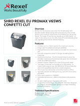 Rexel Promax V65WS Cross Cut Shredder Datasheet