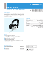 Sennheiser HD200 User manual