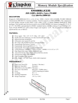 Kingston Technology KHX4000LLK2/2G Datasheet