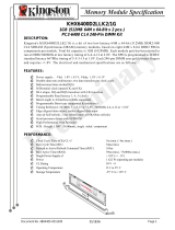 Kingston Technology KHX6400D2LLK2/1G Datasheet