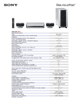 Sony DAR-X1R Datasheet