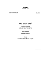 APC Smart-UPS XL 750 VA, 1000 VA, 1500 VA, 120 V User manual