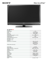 Sony KDL-40W2000AEP Datasheet