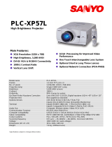 Sanyo PLC-XP57 + LNS-S31 Datasheet