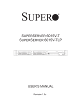 Supermicro SUPERSERVER 6015V-T User manual