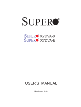 Supermicro X7DVA-8 Datasheet