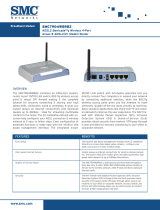 SMC 54Mbps Wireless 4-port Annex B ADSL2/2+ Modem Router Datasheet