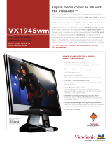 ViewSonic 19" Widescreen ViewDock™ LCD Datasheet