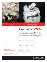 Lexmark X772e A4 MFP User manual
