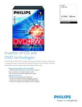 Philips DVD+RW 4.7GB / 120min Datasheet