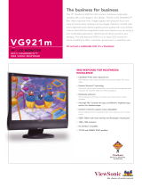 ViewSonic VG921m-2W Datasheet