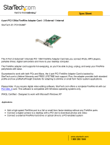 StarTech.com 4 port PCI 1394a FireWire Adapter Card - 3 External 1 Internal User manual