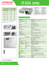 Hitachi CP-X265 Datasheet