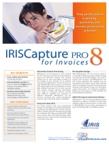 I.R.I.S. IRISPCapture for Invoice USB, 3000Invoices/ year, v8.0, EN Datasheet