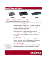 Edimax 8 Ports 10/100Mbps Desktop Switch ES-3108P Datasheet