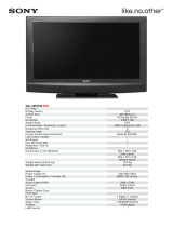 Sony KDL-26P2530K Datasheet