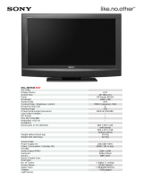 Sony KDL-26P2530E Datasheet