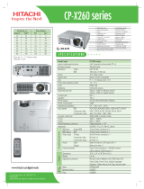 Hitachi CP-X260 Datasheet