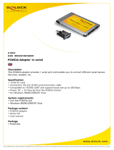 DeLOCK PCMCIA adapter, PC Card to 1 x serial Datasheet