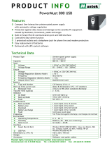 Mustek POWERMUST 800 USB Owner's manual