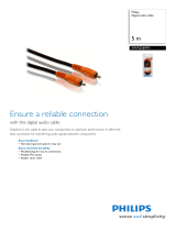 Philips Digital audio cable SWA2569W Datasheet