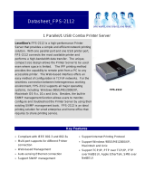 LevelOne 1 Parallel/1 USB Combo Printer Server Datasheet